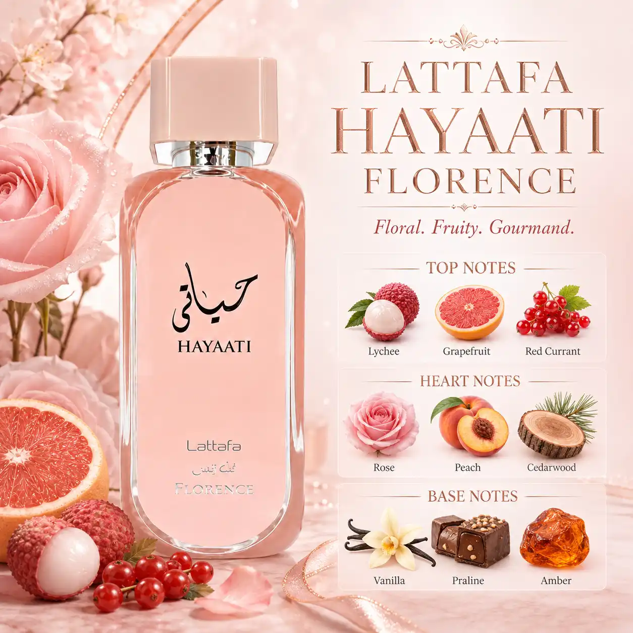 Lattafa Hayaati Florence EDP 100ml image 3